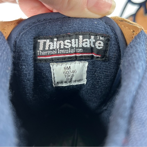 Land’s End Leather Duck Boots Thinsulate Women's Size 9 Blue Tan NICE! (READ**) - Picture 10 of 16